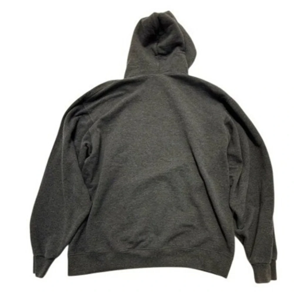 Jerzees NuBlend California‎ Bear Graphic Hoodie Men's Size Large Dark Gray